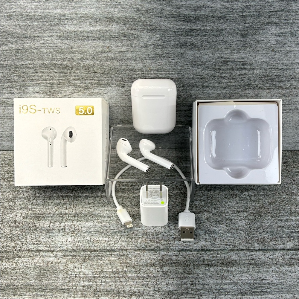 i9S-TWS 5.0 Wireless Bluetooth Earbuds iPhone & Android White